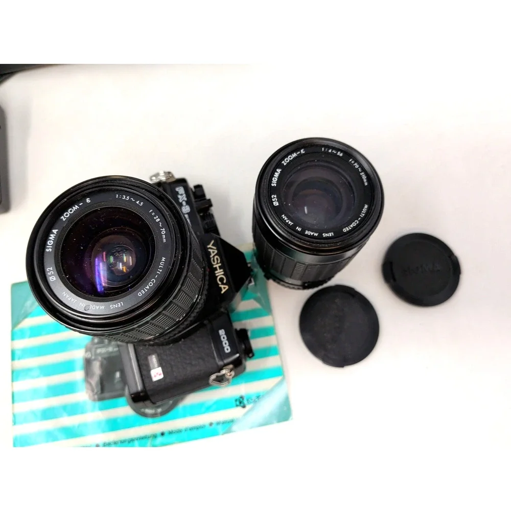 YASHICA FX-3 Super 2000 Photography Camera With 2 Lenses/bag/flash fast ship